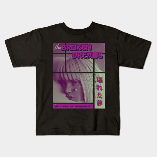 The Broken Dreams - Anime Style Kids T-Shirt by Aanmah Shop